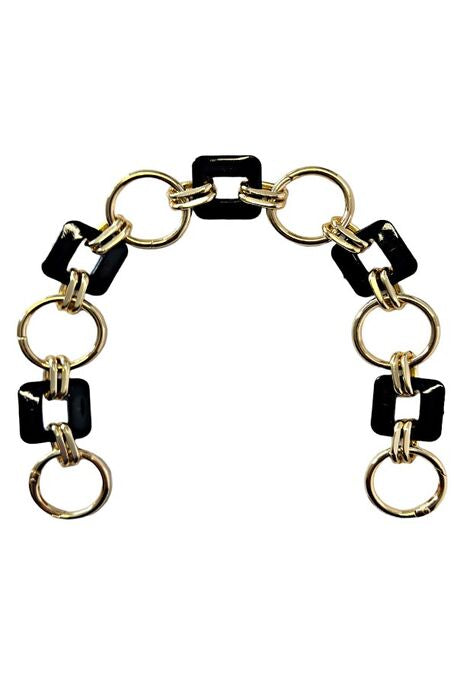 ACRYLIC BAG HANDLE WITH METAL RING SAX