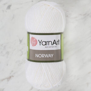 YarnArt Norway White Hand Knitting Yarn - 150