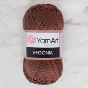 YarnArt Begonia 50g Brown Hand Knitting Yarn - 0077
