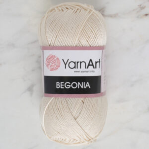 YarnArt Begonia 50g White Hand Knitting Yarn - 6194
