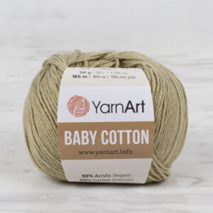 YarnArt Baby Cotton Moss Green Hand Knitting Yarn - 434