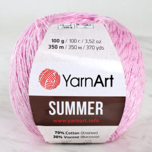 Yarnart Summer Pink Hand Knitting Yarn - 01