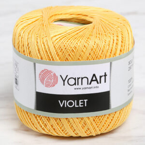 Yarnart Violet Yellow Lace Yarn - 4653