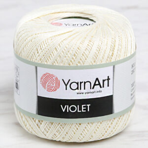 Yarnart Violet Cream Lace Thread - 326