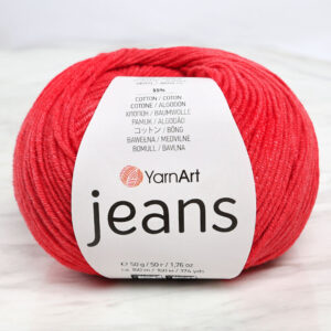 YarnArt Jeans Red Hand Knitting Yarn - 26