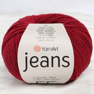 YarnArt Jeans Burgundy Hand Knitting Yarn - 66