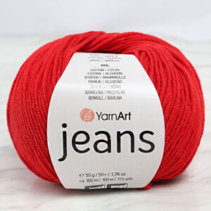 Yarnart Jeans Red Hand Knitting Yarn - 90