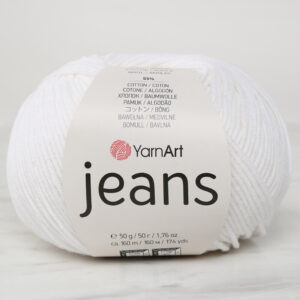 YarnArt Jeans White Hand Knitting Yarn - 01