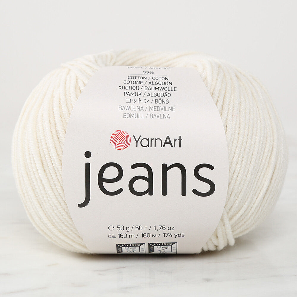 YarnArt Jeans Cream Hand Knitting Yarn – 03