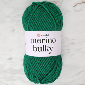 Yarnart Merino Bulky Green Hand Knitting Yarn - 338