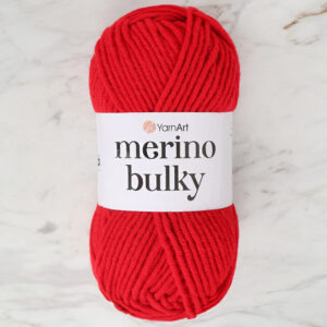 YarnArt Merino Bulky Red Hand Knitting Yarn - 156