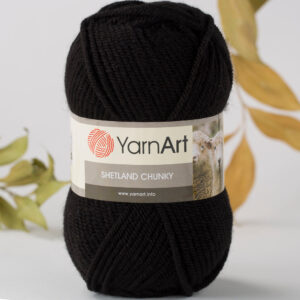 Yarnart Shetland Chunky Black Hand Knitting Yarn - 602