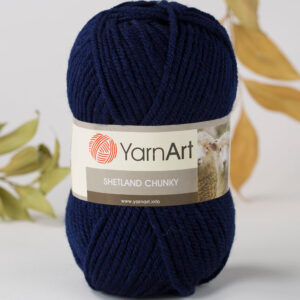 Yarnart Shetland Chunky Navy Blue Hand Knitting Yarn - 634