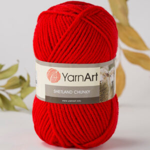 Yarnart Shetland Chunky Red Hand Knitting Yarn - 607