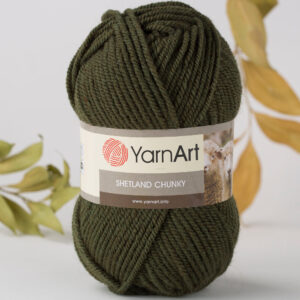 Yarnart Shetland Chunky Green Hand Knitting Yarn - 637