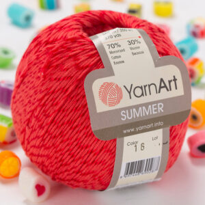 Yarnart Summer Red Hand Knitting Yarn - 16