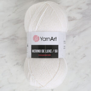Yarnart Merino De Lux 50 White Hand Knitting Yarn - 501