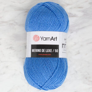 Yarnart Merino De Lux 50 Blue Hand Knitting Yarn - 600