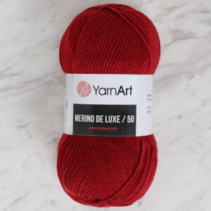 Yarnart Merino De Lux 50 Red Hand Knitting Yarn - 3024