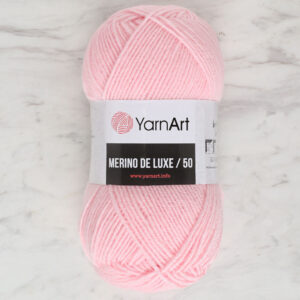 Yarnart Merino De Lux 50 Baby Pink Hand Knitting Yarn - 217