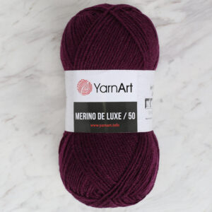 Yarnart Merino De Lux 50 Eggplant Purple Hand Knitting Yarn - 10094
