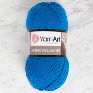 Yarnart Merino De Lux 50 Blue Hand Knitting Yarn - 3040