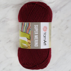 Yarnart Super Merino Burgundy Hand Knitting Yarn - 999
