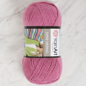 Yarnart Super Merino Rose Pink Hand Knitting Yarn - 1249