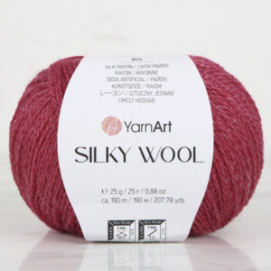 YarnArt SILKY WOOL Fuchsia Hand Knitting Yarn - 333