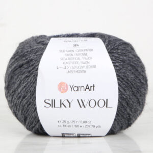 YarnArt SILKY WOOL Grey Hand Knitting Yarn - 335