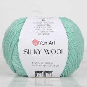 YarnArt SILKY WOOL Green Hand Knitting Yarn - 340