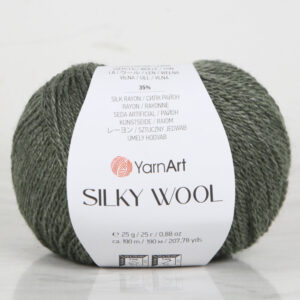 YarnArt SILKY WOOL Green Hand Knitting Yarn - 346