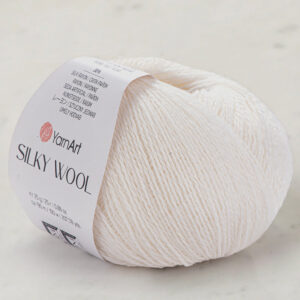 Yarnart SILKY WOOL White Hand Knitting Yarn – 347
