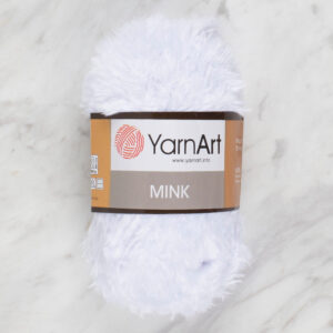 Yarnart Mink 50g White Hand Knitting Yarn - 345