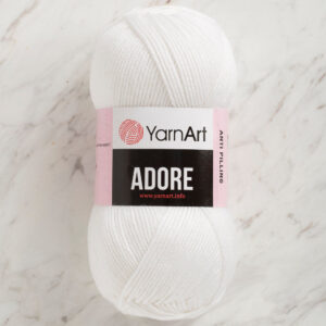 Yarnart Adore Anti-Pilling White Hand Knitting Yarn - 330