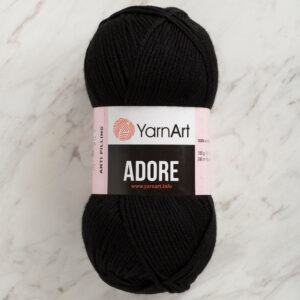 Yarnart Adore Anti-Pilling Black Hand Knitting Yarn - 354