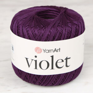 Yarnart Violet Eggplant Purple Lace Yarn - 5550
