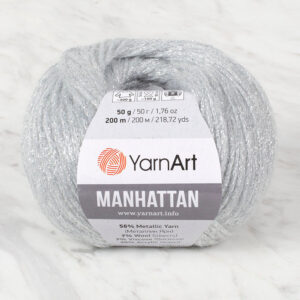 YarnArt Manhattan Light Gray Glitter Hand Knitting Yarn - 901