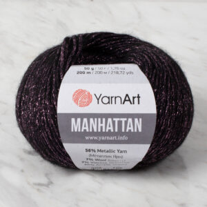 YarnArt Manhattan Purple Glitter Hand Knitting Yarn - 906