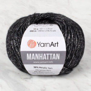 YarnArt Manhattan Anthracite Glitter Hand Knitting Yarn - 915