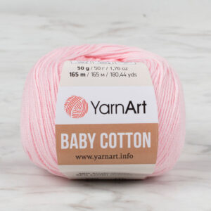 YarnArt Baby Cotton Pink Hand Knitting Yarn - 410