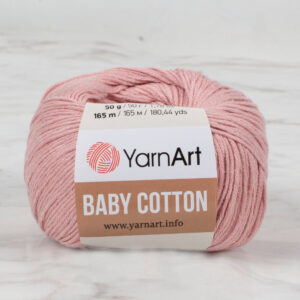 YarnArt Baby Cotton Powder Pink Hand Knitting Yarn - 413