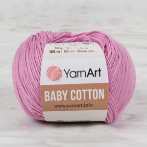 YarnArt Baby Cotton Pink Hand Knitting Yarn - 415