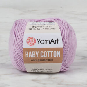 YarnArt Baby Cotton Light Lilac Hand Knitting Yarn - 416