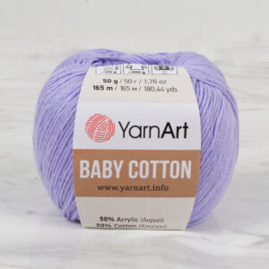 YarnArt Baby Cotton Lilac Hand Knitting Yarn - 417