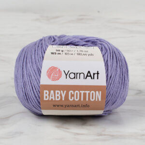 YarnArt Baby Cotton Lilac Hand Knitting Yarn - 418