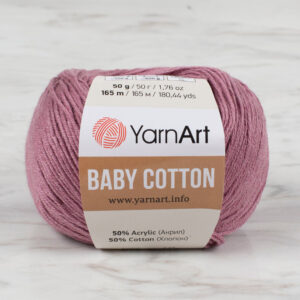 YarnArt Baby Cotton Rose Pink Hand Knitting Yarn - 419