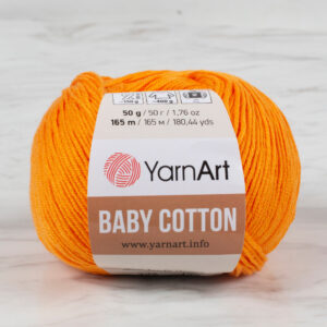 YarnArt Baby Cotton Orange Hand Knitting Yarn - 425