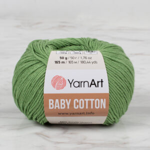 YarnArt Baby Cotton Green Hand Knitting Yarn - 440