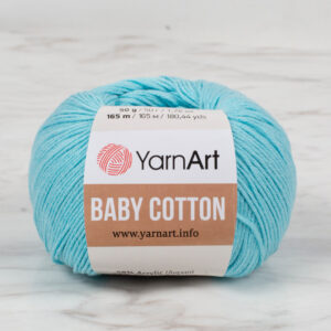 YarnArt Baby Cotton Turquoise Hand Knitting Yarn - 446